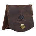 Produktbild: Greenburry Vintage Minibörse Leder Geldbeutel braun | ca. 7,5 x 6,5 x2 cm
