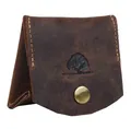 Produktbild: Geldbeutel Greenburry Vintage Leder braun MiniBörse ca. 7 5 x 6 5 x2 cm Geschenk