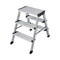 Produktbild: KRAUSE Klapptritt MONTO Treppo silber 2x 3 Stufen, H: 73,0 cm