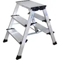 Produktbild: Krause Doppel-Klapptritt Trittleiter Treppo 2 x 3 Stufen