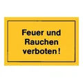 Produktbild: Verbotsschilder Feuer und Rauchen verbot gelb