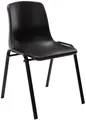 Produktbild: CLP Stapelstuhl Nowra I Kunststoffstuhl Mit Metallgestell I Konferenzstuhl, Farbe:schwarz