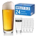 Produktbild: Arcoroc Bierglas Arcoroc Willi Becher 265 ml geeicht auf 200 ml 24er Set, Glas