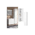 Produktbild: Vicco Hochschrank Baschrank Badezimmerschrank Izan Weiß Badmöbel 180x40 cm HGL