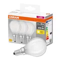 Produktbild: Osram LED Base Classic P, in Tropfenform mit E14-Sockel, Nicht Dimmbar, Ersetzt 40 Watt, Matt, Warmweiß - 2700 Kelvin, 3er-Pack