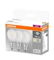Produktbild: Osram 3er-Pack E14 LED Birne Base Classic 4,0W 470Lm Warmweiss