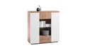 Produktbild: MCA living Highboard Highboard HELSINKI Kommode in weiß matt Lack und Eiche