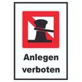 Produktbild: HB-Druck Hinweisschild Anlegen verboten Schild, wetterfest, stabil, UV-beständig, kratzfest DIN-A4 210x297mm