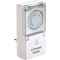Produktbild: AS Schwabe 24031 Steckdosen-Zeitschaltuhr analog Tagesprogramm 3500 W IP44