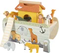 Produktbild: Small Foot Steckspiel Arche Noah „Safari“, Motorikspielzeug aus Holz mit 15 Tier