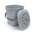 Produktbild: YourCasa Biomülleimer Küche klein 4L geruchsdicht für Biomüll - Komposteimer mit Aktivkohlefilter - nachhaltiger Bio Mülleimer mit Deckel Abfalleimer Behälter Bioabfallbehälter Biotonne (4L Grau)
