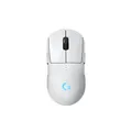 Produktbild: Logitech G PRO 2 LIGHTSPEED kabellose Gaming-Maus für Rechts- oder Linkshänder, mit bis zu 4 anpassbaren und umschaltbaren magnetischen Seitentasten, 44K-DPI-Sensor, USB-C-Ladefunktion – PC/Mac - Weiß