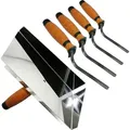 Produktbild: Contoo - Fugblech Edelstahl 245x155mm + Fugenkelle 6+8+10+12mm Korkgriff Ct04