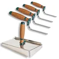 Produktbild: Fugblech Edelstahl 245x155mm Set Fugenblatt + Fugenmesser 6mm + 8mm + 10mm + 12mm KORKHANDELPROFI CT04
