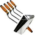 Produktbild: Fugblech Edelstahl 245x 55mm Verfugungsblech+Fugenkelle 6, 8, 10, 12mm Set CT04