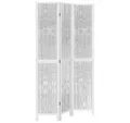 Produktbild: vidaXL Raumteiler, 3-tlg. Paravent Weiß Massivholz Paulownia