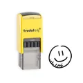 Produktbild: Trodat edy FIX Motivationsstempel für Lehrer und Pädagogen, Stempelset zum Motivieren – 1 Motiv Smiley, Sprachneutral, Gehäuse Gelb, Abdruck Schwarz, Selbstfärbend, 20 x 20 mm