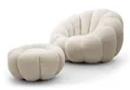Produktbild: Lookway Drehsessel FLUFFY mit Fußhocker Bequemer Relaxsessel für Wohnzimmer (1x Sessel 1x Fußhocker), Drehsessel