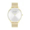Produktbild: Calvin Klein Analog Quarzuhr für Damen Kollektion Timeless MESH 38MM mit Goldfarben Edelstahl-Mesh-Gliederarmband - 25200003