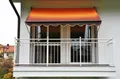 Produktbild: Angerer Klemmmarkise orange/braun 400 cm Balkonmarkise ohne Bohren Klemm-Markise