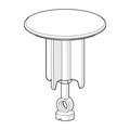 Produktbild: Hansa Stopfen Ablaufgarnitur 59902021 Durchmesser 63mm Chrom