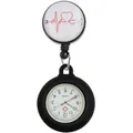 Produktbild: Nurse Watch Schwesternuhr Silikon ausziehbares Band Pulsuhr Kitteluhr Pflege Motiv 5 SW
