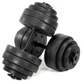 Produktbild: MAXXIVA Kurzhantel-Set Zement 2x15kg 16 Gewichte schwarz Sternverschlüsse 30kg
