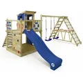 Produktbild: Spielturm Klettergerüst Smart Surf, Schaukel & Rutsche, Kletterturm Mit Sandkasten, Leiter & Spiel-zubehör - Blau - Wickey