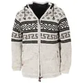 Produktbild: Guru-Shop Strickjacke Unisex Wolljacke mit nordischem Muster,.. alternative Bekleidung grau M