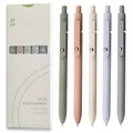 Produktbild: UIXJODO Gelstifte, 5 Stück 0,5 mm japanische schwarze Tinte, feine Spitze, glatte Schreibstifte, High-End-Serie Stifte für Tagebuch, Notizen, niedliche Büro, Schule(Morandi)