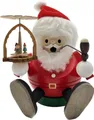 Produktbild: Richard Glaesser Räuchermännchen Santa mit Pyramide sitzend, Höhe 15cm, Handwerkskunst original Erzgebirge