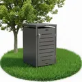 Produktbild: Mucola Mülltonnenverkleidung für 1 Tonne Mülltonnenbox Anthrazit | beliebig erweiterbar | Mülltonnenhaus Abfallbehälter | robust & langlebig | Tonnenhaus Fassungsvermögen bis 240L Container