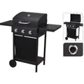Produktbild: Gasgrill Camping 3 Brenner schwarz BBQ Gas Grill Grillwagen Grillstation Garten