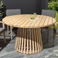 Produktbild: riess-ambiente Runder Gartentisch KOPENHAGEN 120cm natur Akazie Massivholz Outdoor wetterfest Balkontisch Tisch Terrassentisch Holztisch