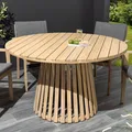 Produktbild: Runder Gartentisch KOPENHAGEN - 120cm - natur - Akazie - Massivholz - wetterfest