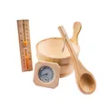 Produktbild: Saunazubehör Saunakübel Thermometer Q PREMO Klimamesser Sanduhr Saunakelle