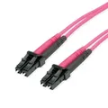Produktbild: TELEGÄRTNER LWL Rangierkabel 2x G50/125 OM4, 1x LC Duplex - 1x LC Duplex, violett, 1 m
