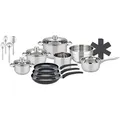 Produktbild: ELO Basic Galactica Topfset Edelstahl & Aluminiumguss backofenfest Induktion silberfarben 15-teilig - Silber/Schwarz/Grau