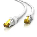 Produktbild: CSL - 15m CAT 7 Netzwerkkabel - Lan Kabel für 10 Gigabit High Speed Internetkabel, Hochgeschwindigkeits Ethernet Kabel, S FTP PIMF, 10 Gbps Cat.7 RJ45 - Switch Router Modem PC - 15 Meter Weiss