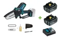 Produktbild: Makita DUC101Z Akku-Astsäge 18V Kettensäge 10cm Set + 2x Akku 5Ah + Ladegerät