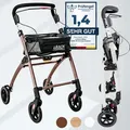 Produktbild: Lösch Reha Rollator Casa Soft schmal für Wohnung & Innenbereich Braun - Braun
