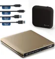 Produktbild: techPulse120 USB 3.1 Blu-ray DVD CD USB-C UHD 4k 3D M-DISC BDXL HDR10 100GB Brenner Blu-ray-Brenner