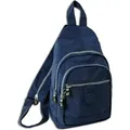 Produktbild: Bag Street Rucksack Crinkle Nylon navy trendiger Damen Cityrucksack ORJ200B - Blau
