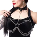 Produktbild: Poizen Industries Gothic Goth Punk Kunstleder Ketten Geschirr - Mase Harness