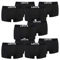 Produktbild: 10er Pack Levis Men Solid Basic Trunk Boxershorts Unterhose Pant Unterwäsche, Farbe:884 - Jet Black, Bekleidungsgröße:M