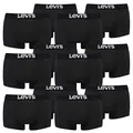 Produktbild: 12er Pack Levis Men Solid Basic Trunk Boxershorts Unterhose Pant Unterwäsche, Farbe:884 - Jet Black, Bekleidungsgröße:M