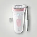 Produktbild: Braun Silk-épil 7 7-210 Epilierer Damen Haarentferner & Bikinitrimmer Weiß/Rosa
