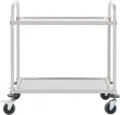 Produktbild: vidaXL 2-Stufiger Servierwagen 95 x 45 x 83,5 cm Edelstahl