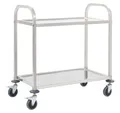 Produktbild: vidaXL Küchenwagen 2-Stufiger Servierwagen 95 x 45 x 83,5 cm Edelstahl