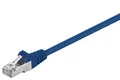 Produktbild: Goobay 95203 CAT 5e Patchkabel, SF/UTP, Blau, 0.25 m - CCA Kupfergemisch